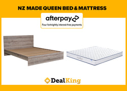 APARTMENT NZ MADE QUEEN SLAT BED + MATTRESS