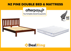 NZ PINE DOUBLE SLAT BED + MATTRESS