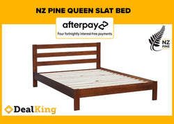 NZ PINE SLAT BED QUEEN