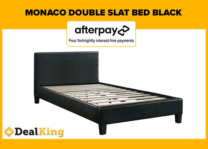 MONACO SLAT DOUBLE BED BLACK