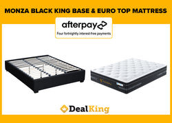 MONZA KING SLAT BASE & PANAMERA POCKET SPRING GEL MEMORY FOAM EURO TOP MATTRESS