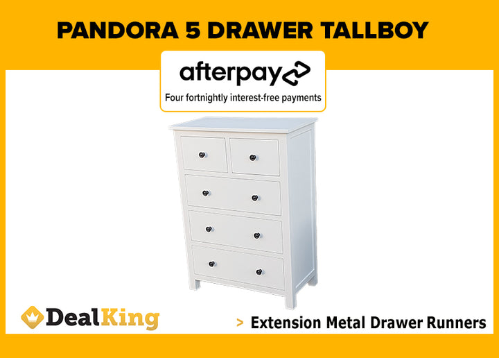 PANDORA 5 DRAWER TALLBOY