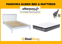 PANDORA QUEEN SLAT BED + POCKET SPRING MATTRESS