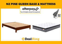 SOLID NZ PINE QUEEN BASE + POCKET SPRING MATTRESS