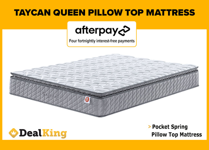 QUEEN POCKET SPRING PILLOW TOP MATTRESS 240MM THICK